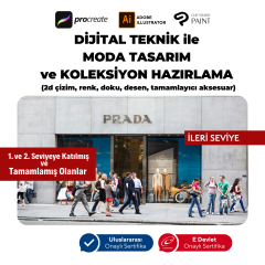 Moda Tasarım Dijital Çizim - (İleri Seviye) Yüz Yüze