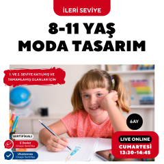 8-11 Yaş Moda Tasarımı İleri Seviye Çizim (Online)