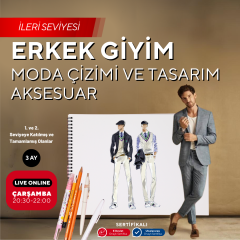 Erkek Giyim Moda Çizimi ve Tasarım Aksesuar -İleri Seviye